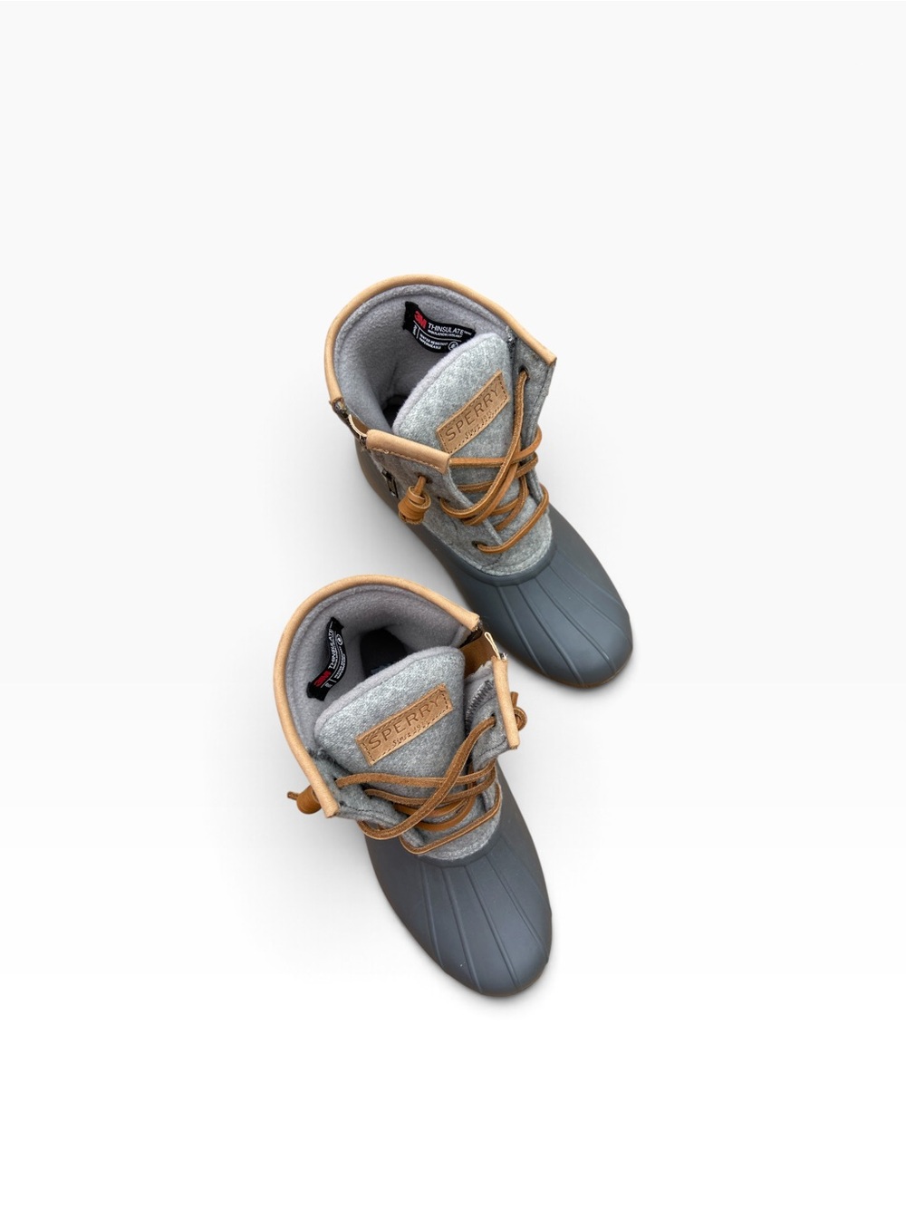 Sperry Duck Boots NWT Saltwater Gray Wool Duck Boots size 6 - Picture 7 of 10
